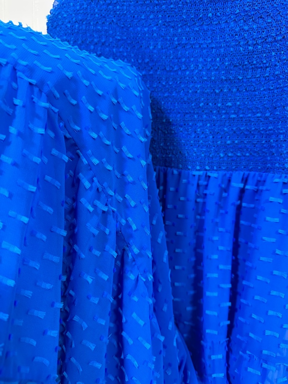 Alice + Olivia Kizzie 8 Cobalt Blue Tiered Smocked Flutter Sleeve Maxi Dress - Picture 7 of 14